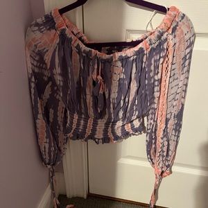 Tie Dye Off The Shoulder Top